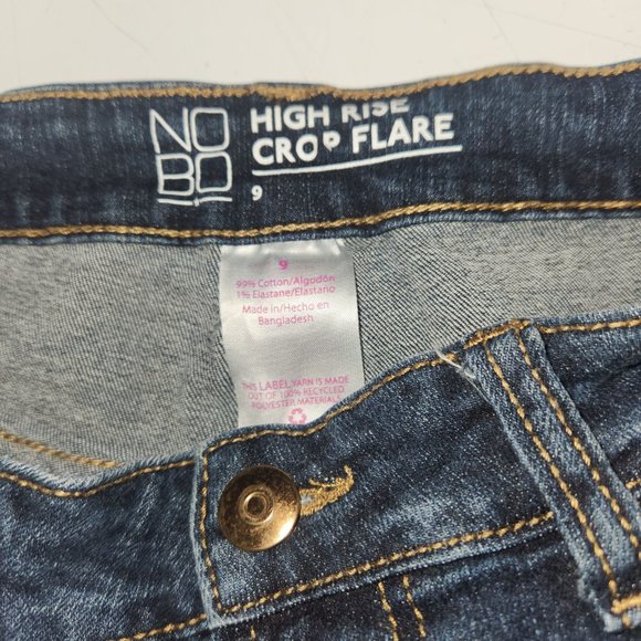 NoBo Ladies' stylish high rise, crop, flare distressed jeans size 9/ 28" waist - Picture 15 of 15